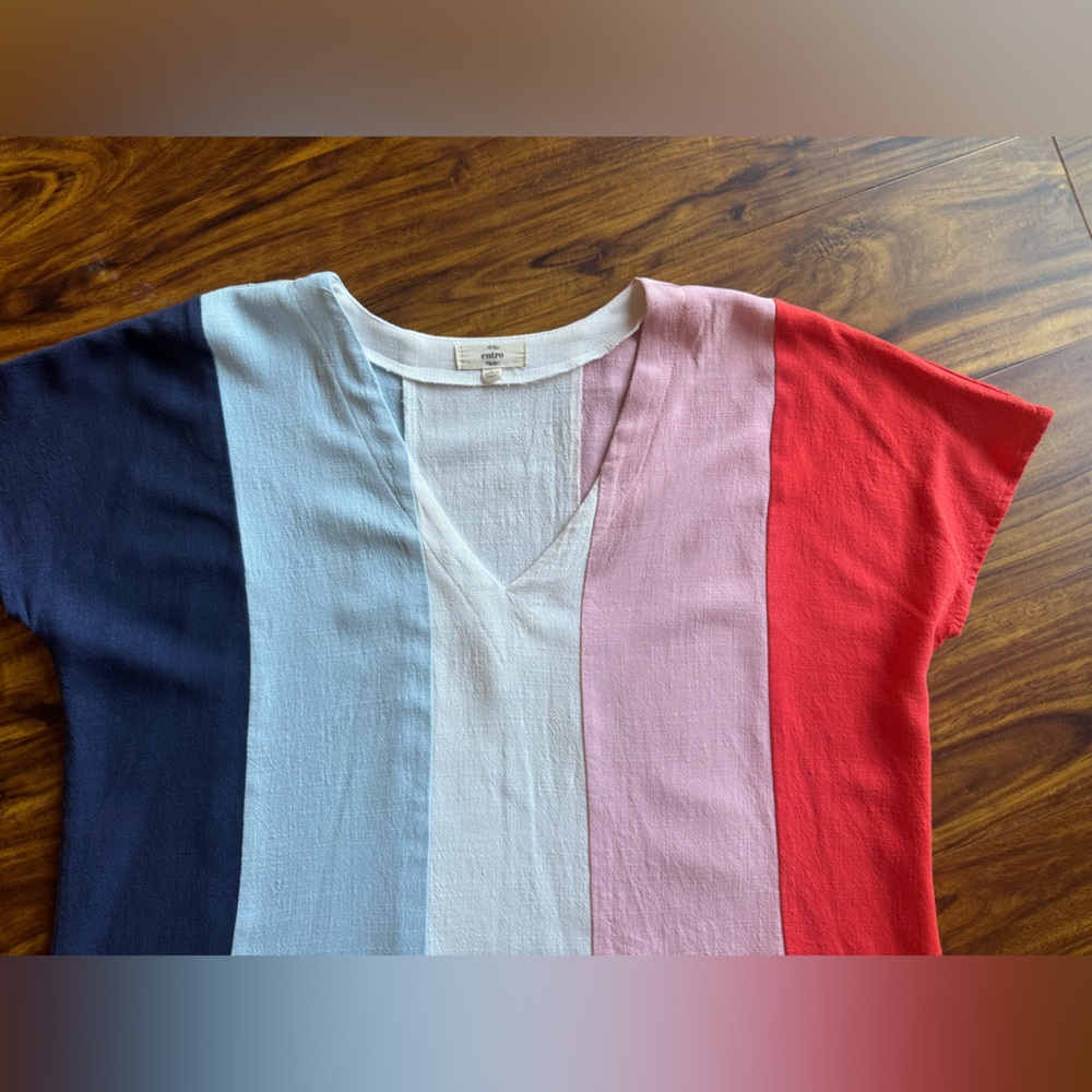 Entro Color Block Top - Large - Linen - Picture 3 of 7